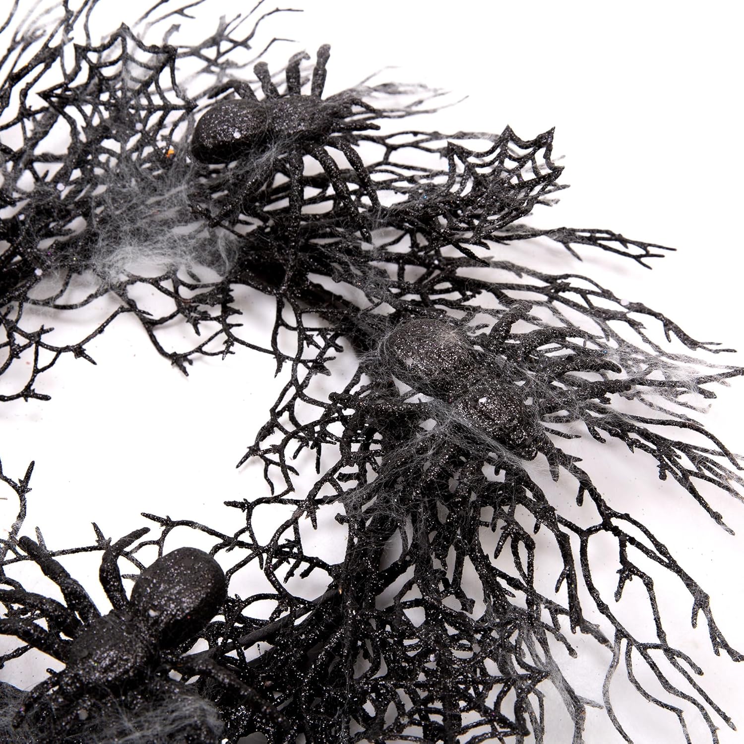 18 Inch Halloween Wreath with Spiders and Webs