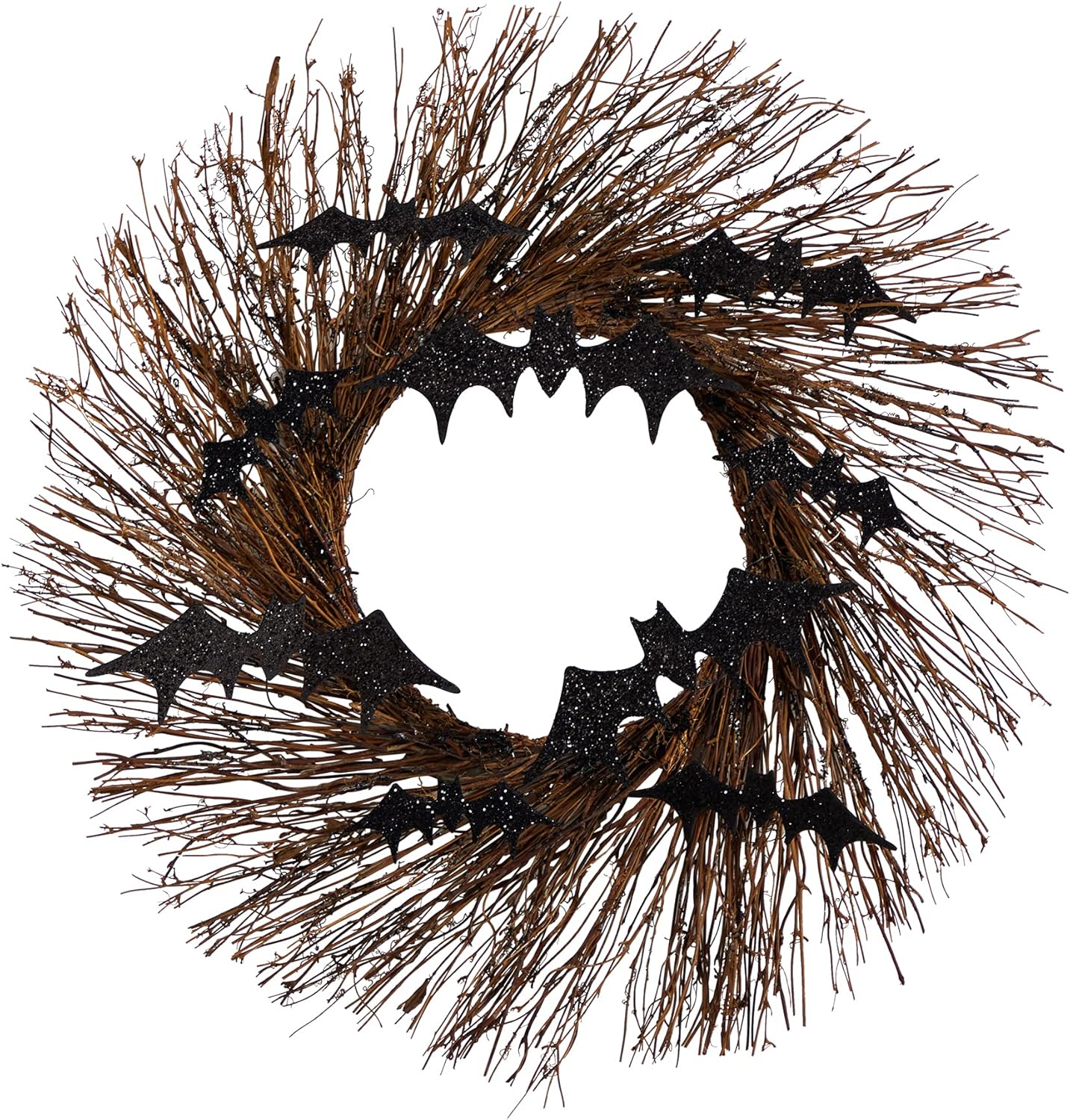 Nearly Natural 26in Halloween Bats Twig Wreath
