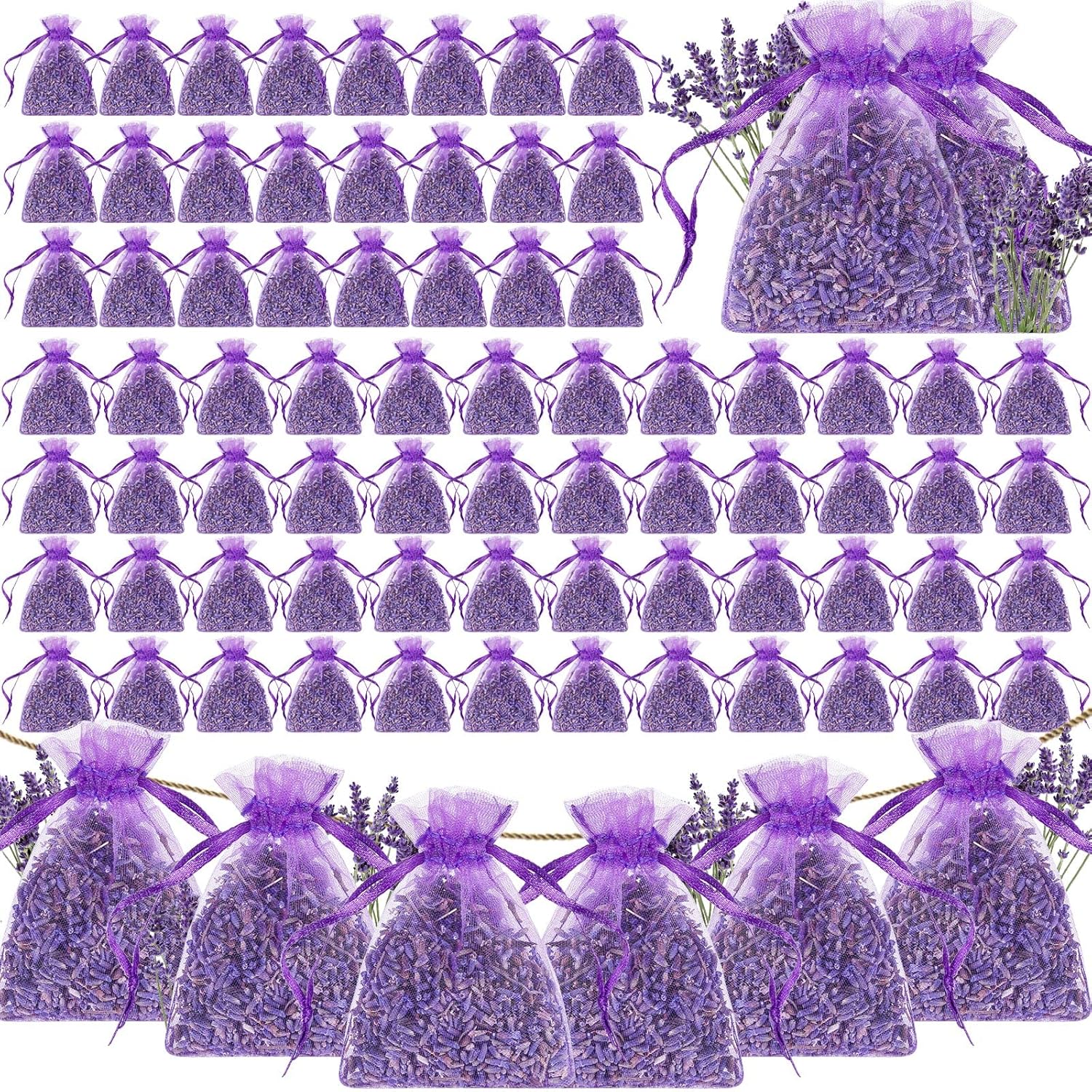 Demissle 160 Pcs Lavender Sachets for Home Fragrance