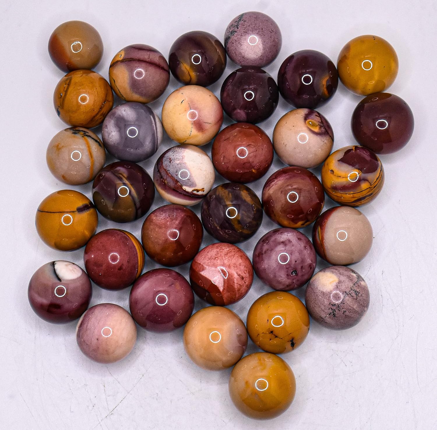 HQRP 20mm Mookaite Jasper Sphere Multicolor Natural Gemstone Collectible Ball