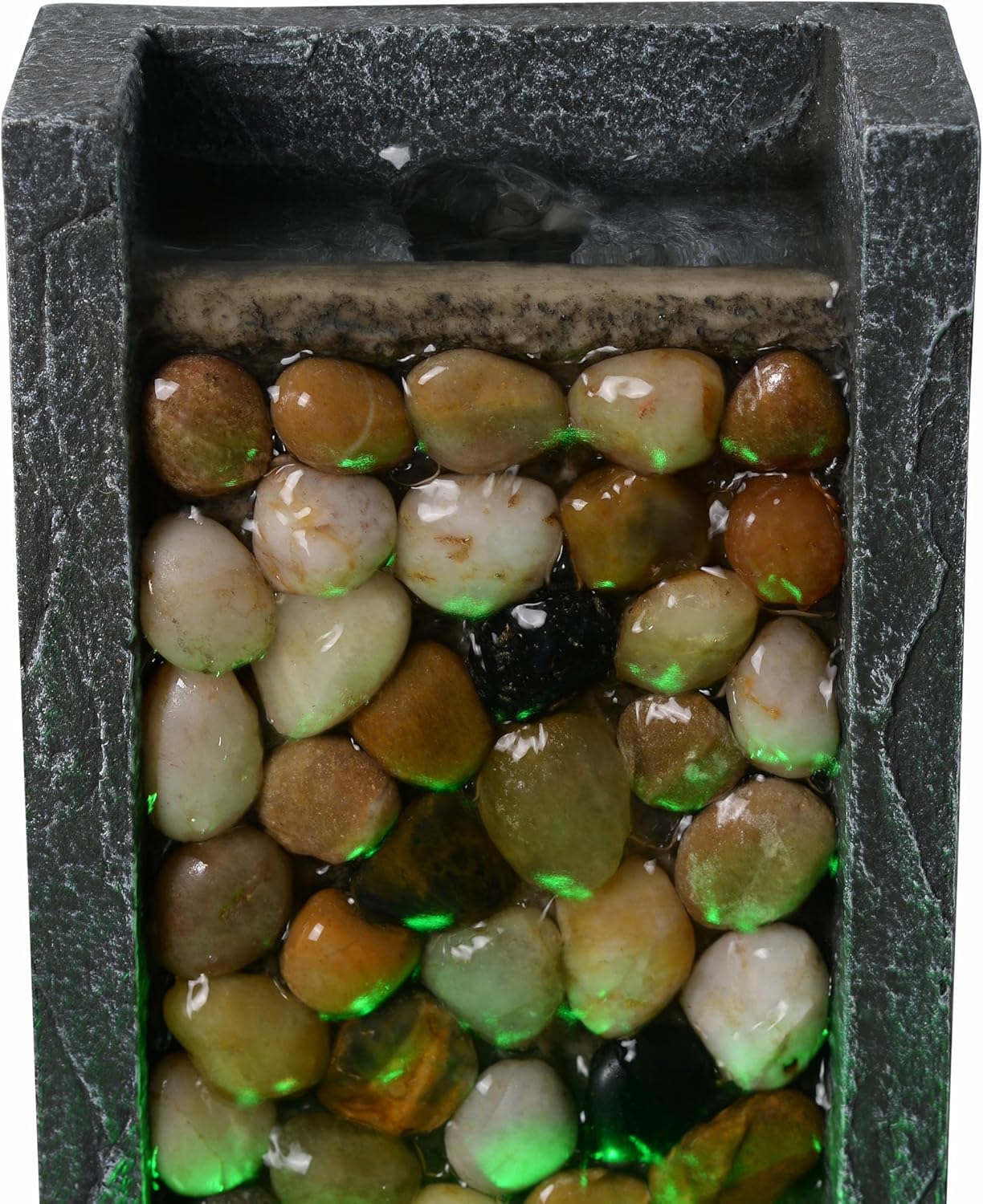 Kalona 106 Inch Indoor Waterfall Fountain with Colored LED Lights