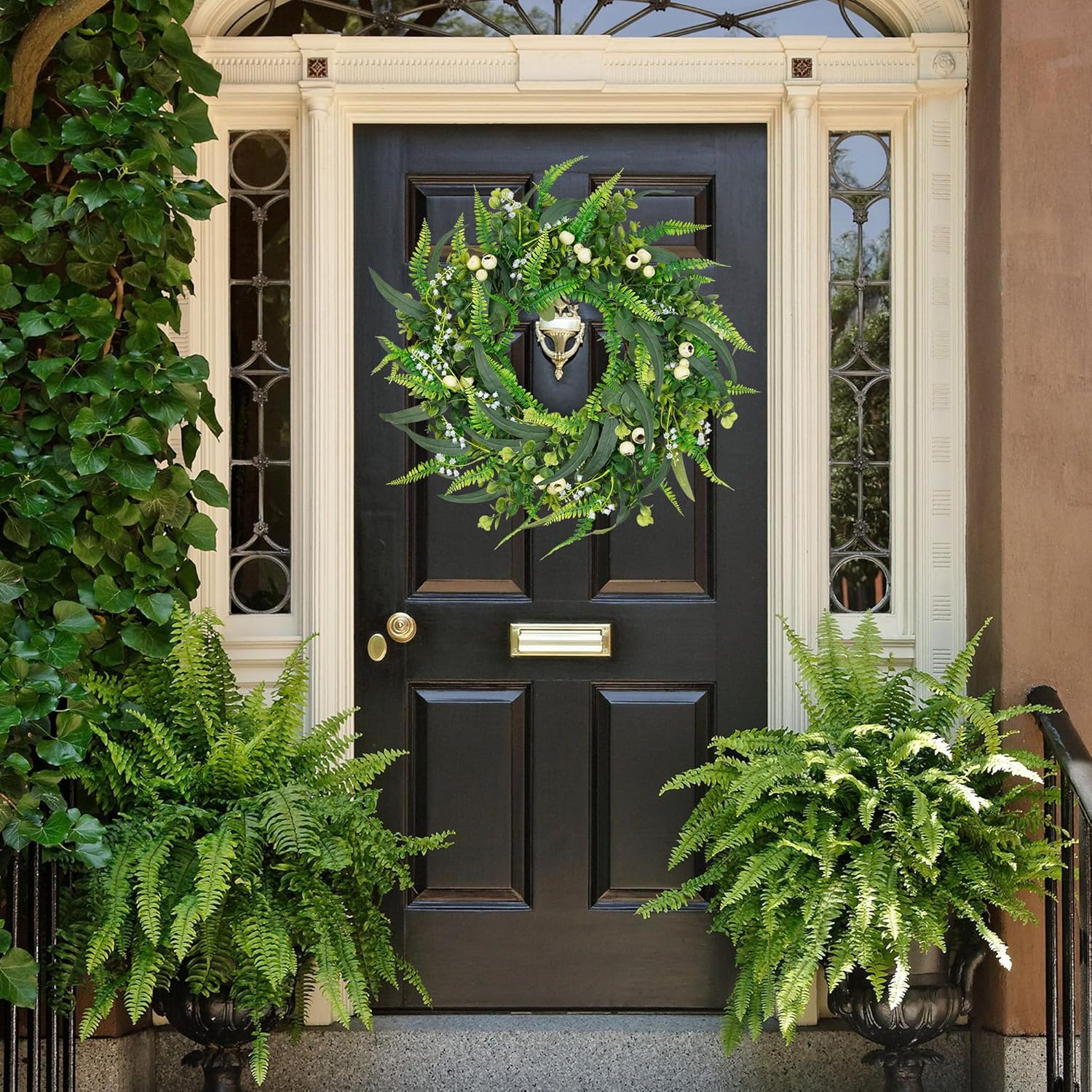 24 Inch Spring Wreath for Front Door Decor