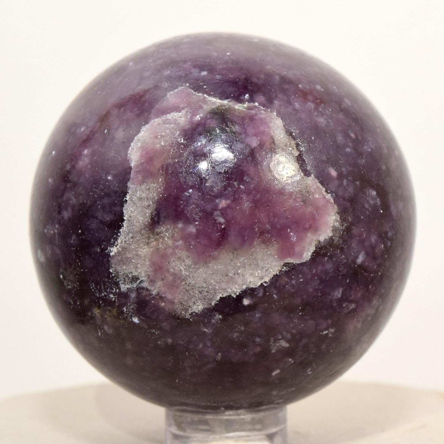HQRP 49mm Purple Lepidolite Sphere with Stand