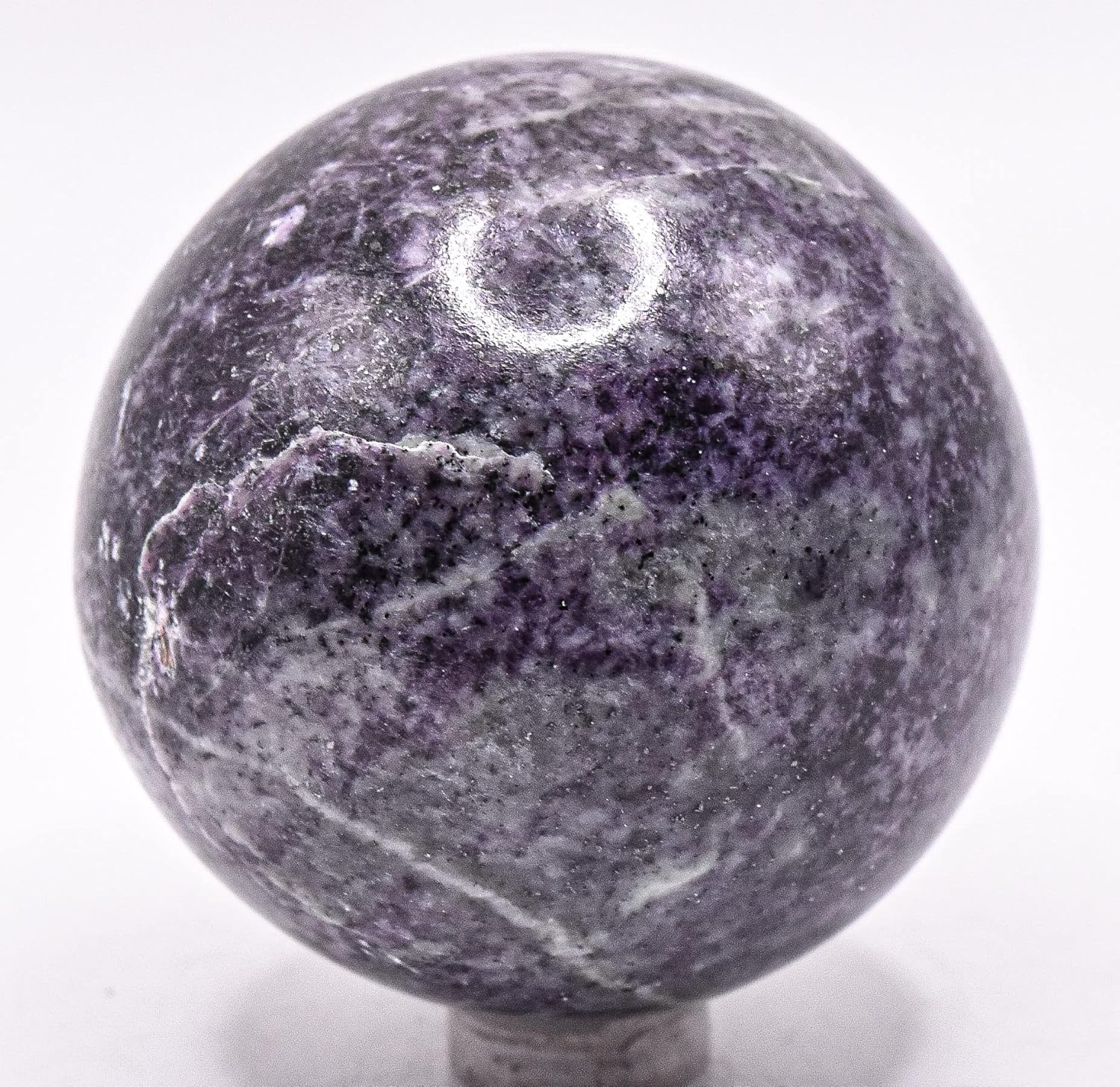 HQRP 22 Inch Kammererite Clinochlore Sphere UV Reactive Decorative Crystal Ball with Stand