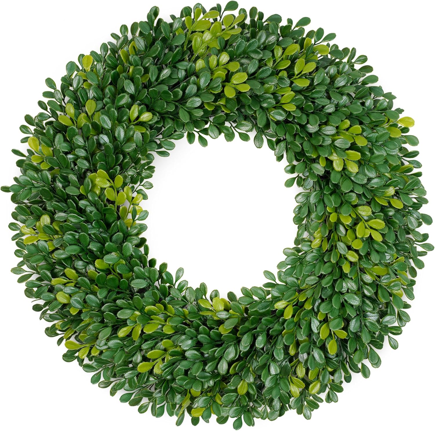 Vlorart 20 Inch Boxwood Wreath for Front Door