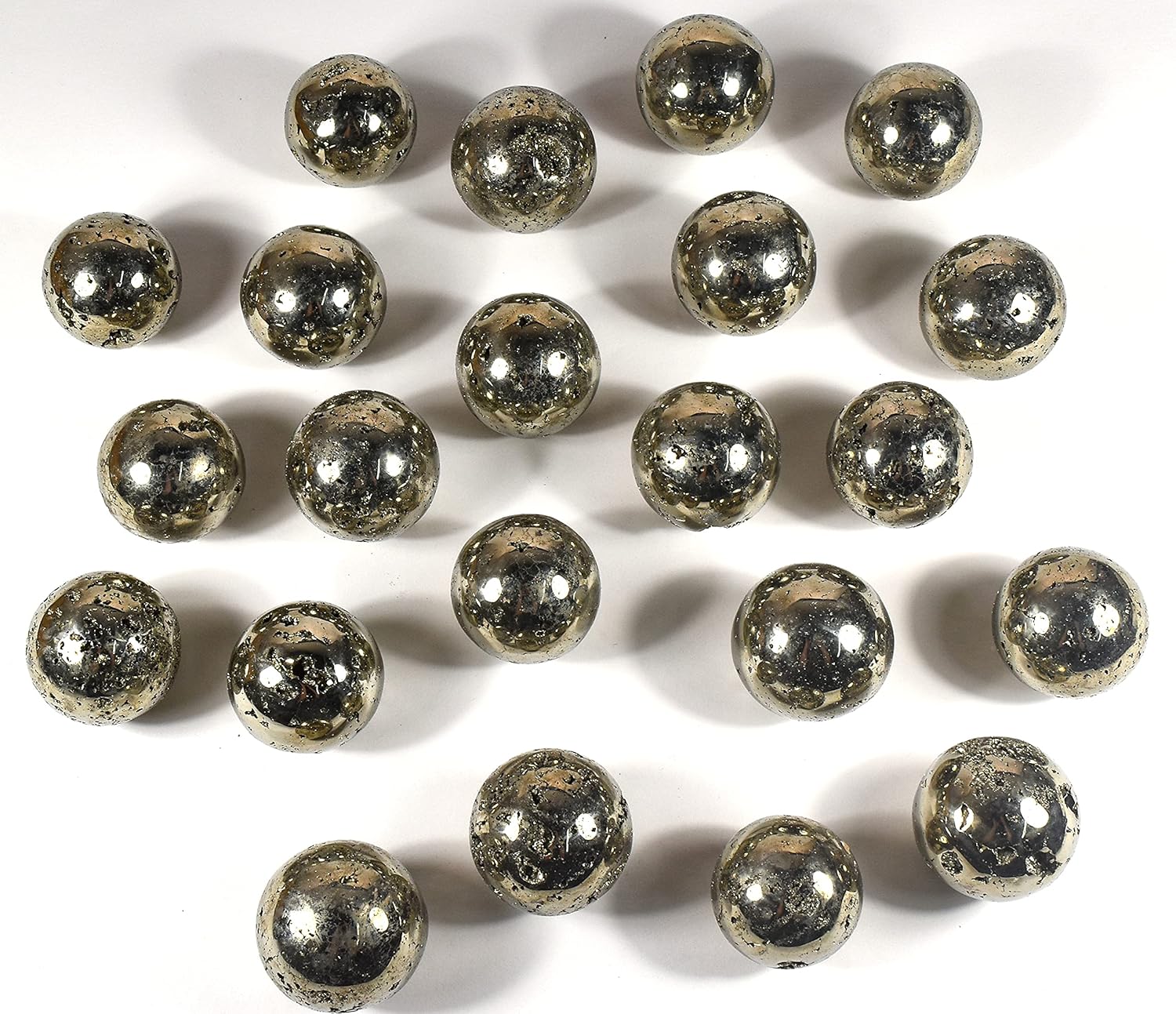 HQRP Golden Pyrite Sphere 46mm Natural Crystal Decor with Stand