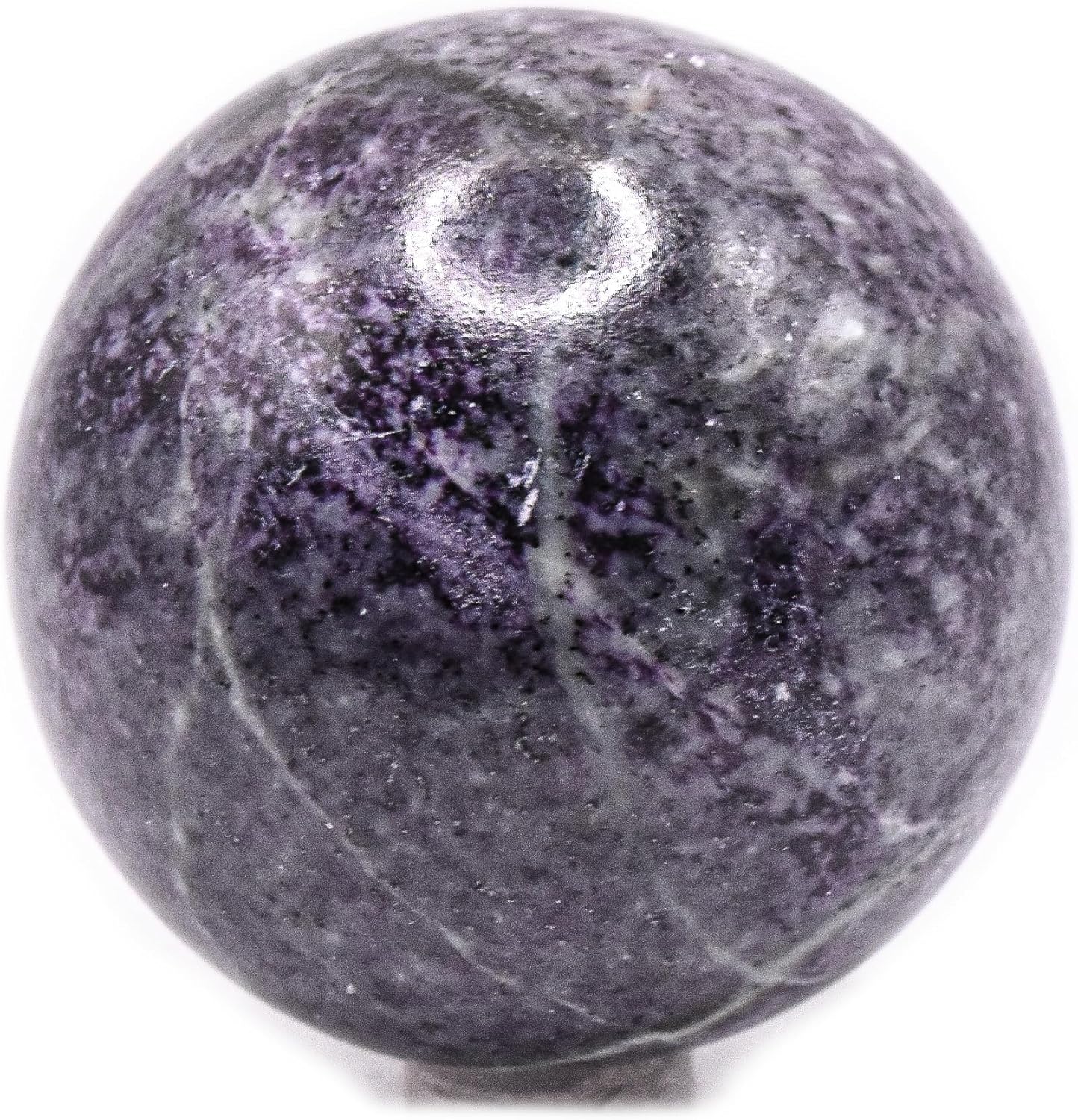 HQRP 22 Inch Kammererite Clinochlore Sphere UV Reactive Decorative Crystal Ball with Stand