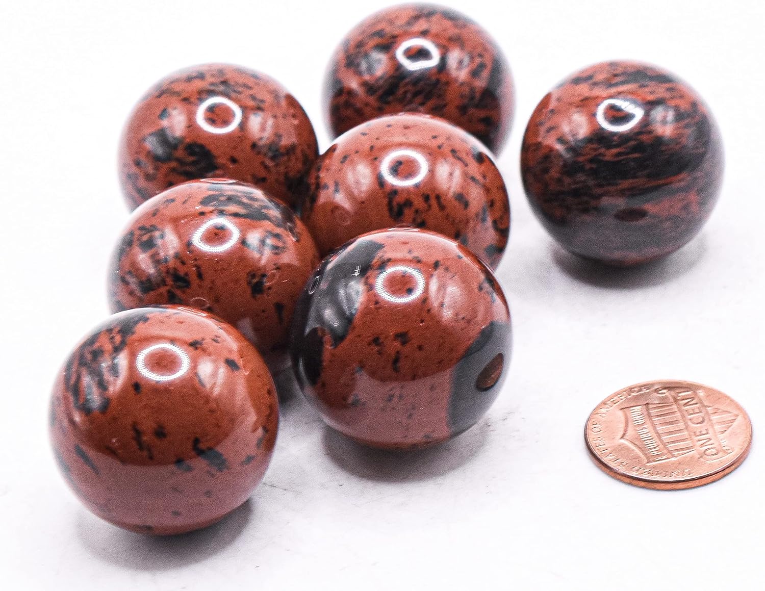 HQRP 25mm Mahogany Obsidian Sphere Decor Stone - Mexico 1PC