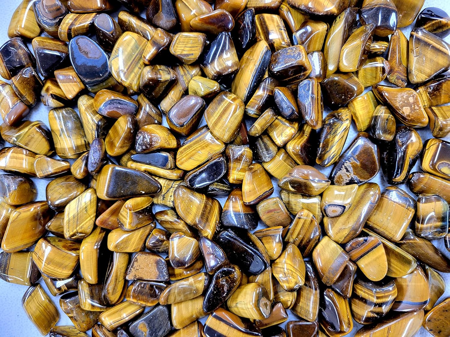 Tumbled Tigers Eye Crystal Stones 12 LB Natural Healing