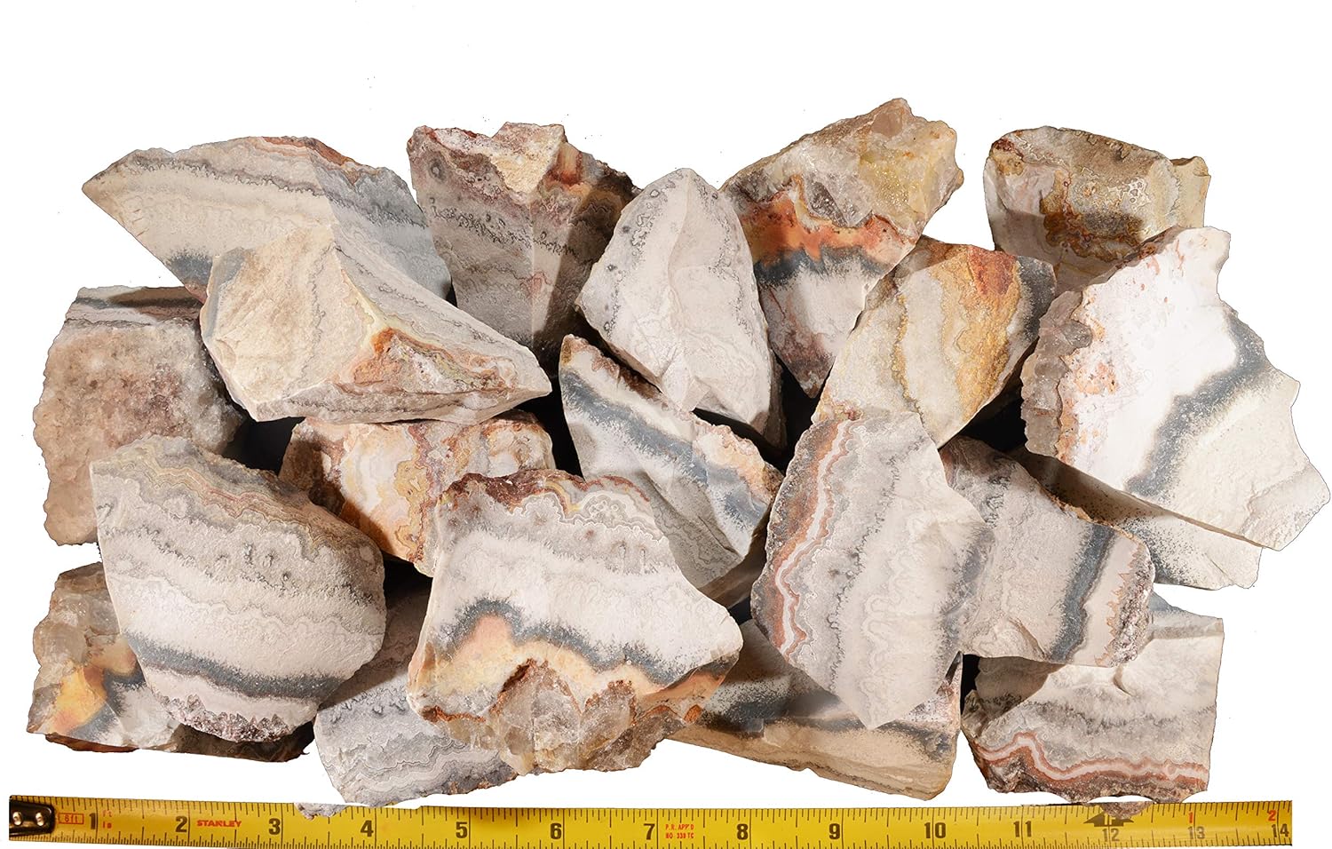 Crazy Lace Agate 3 Inch Raw Stone for Indoor Fountain