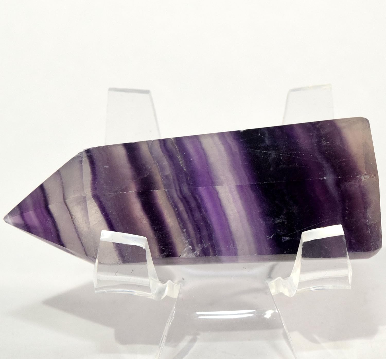 HQRP 60mm Deep Purple Fluorite Point Crystal Stone