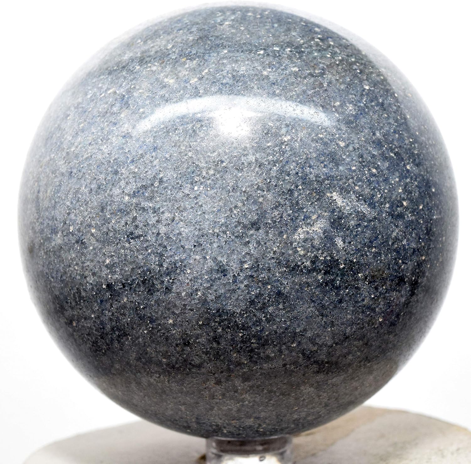 HQRP 31 Inch 15lb Blue Dumortierite Sphere Natural Decor Gemstone with Stand