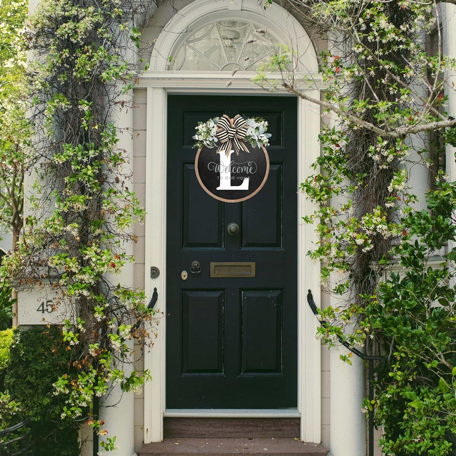 Billamb 26 Letter House Wreath Welcome Sign