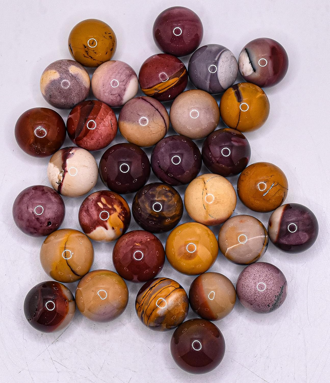 HQRP 20mm Mookaite Jasper Sphere Multicolor Natural Gemstone Collectible Ball