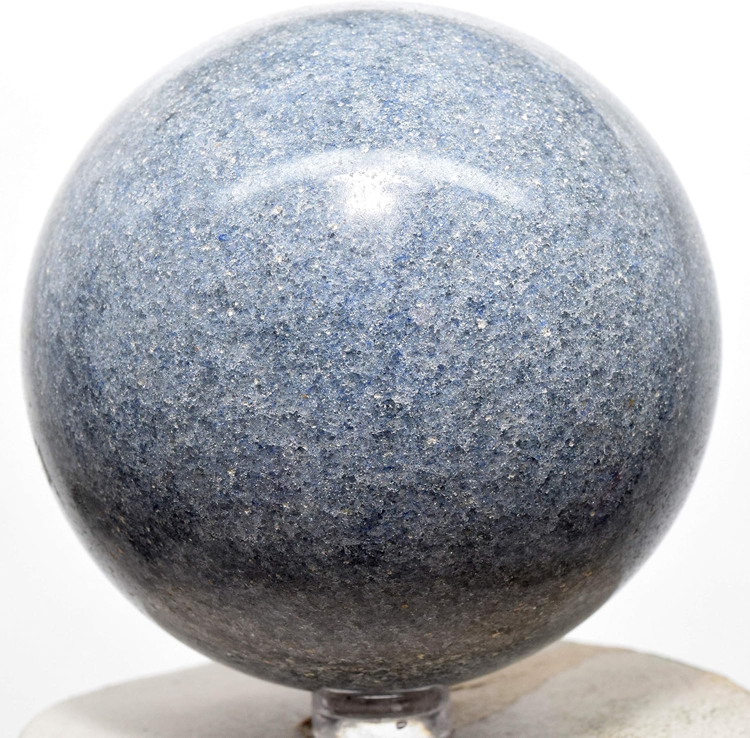 HQRP 31 Inch 15lb Blue Dumortierite Sphere Natural Decor Gemstone with Stand
