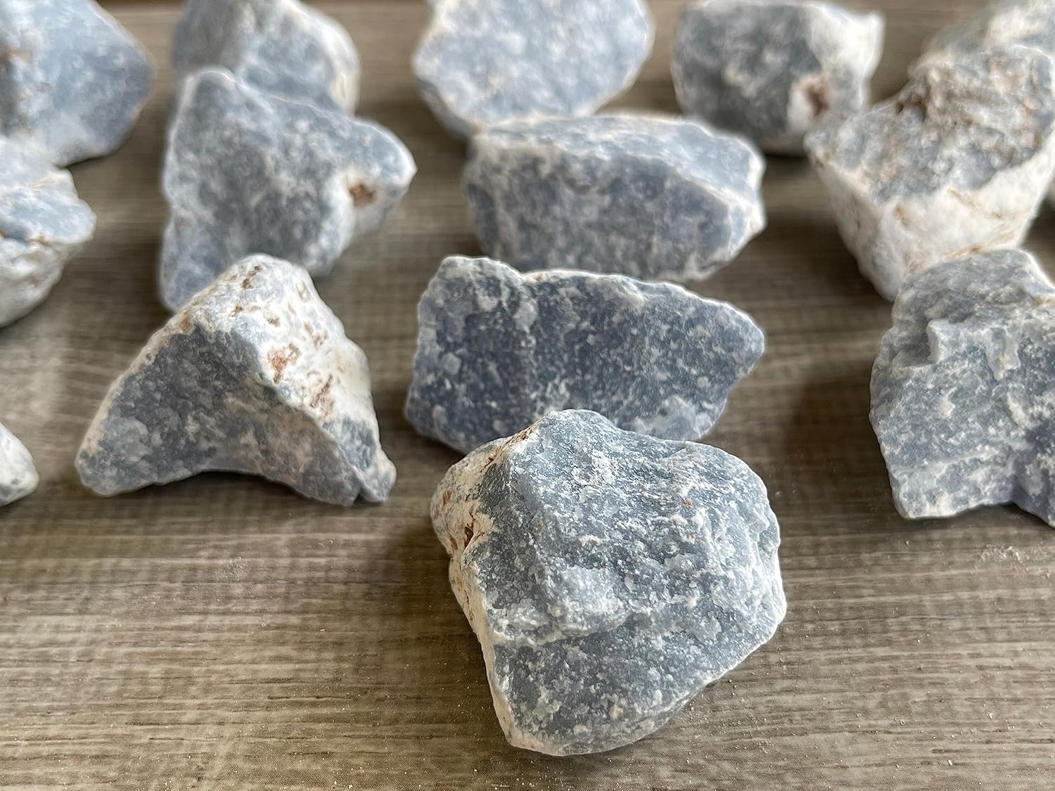 1 Pound Raw Angelite Stones - Natural Rough Angelite for Decor and Energy Work