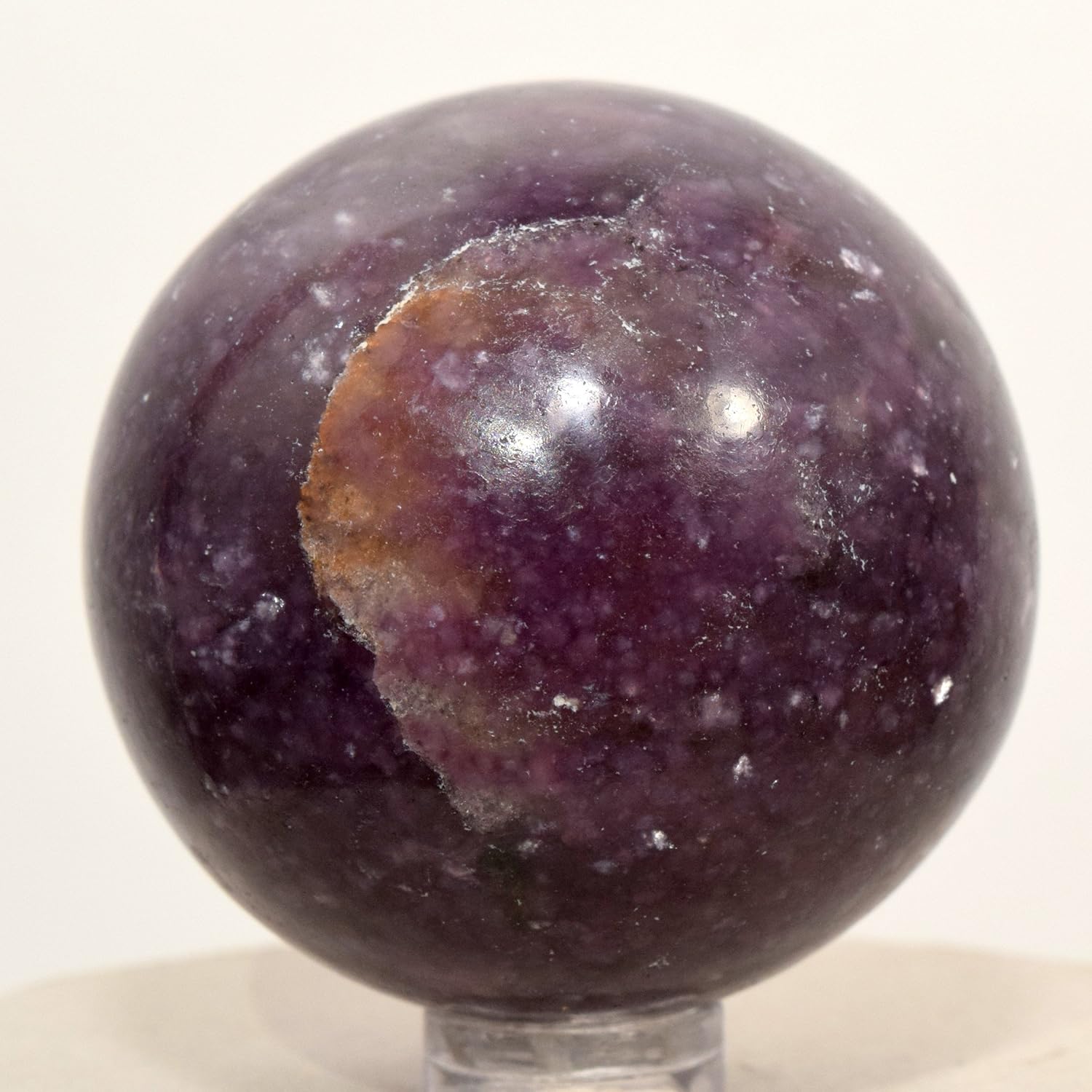 HQRP 49mm Purple Lepidolite Sphere with Stand
