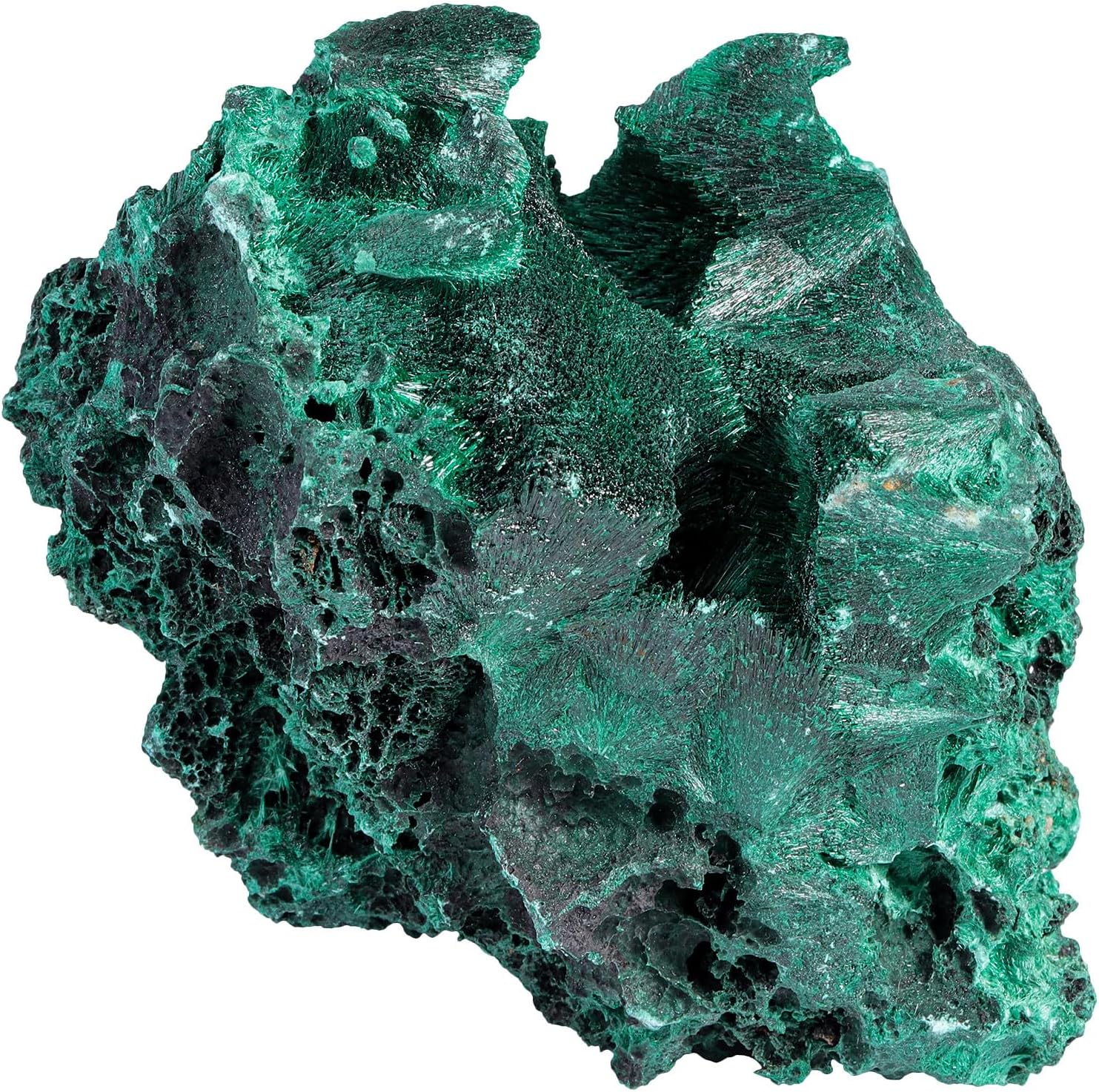 Rockcloud Malachite Raw Stone Decor for Home Office