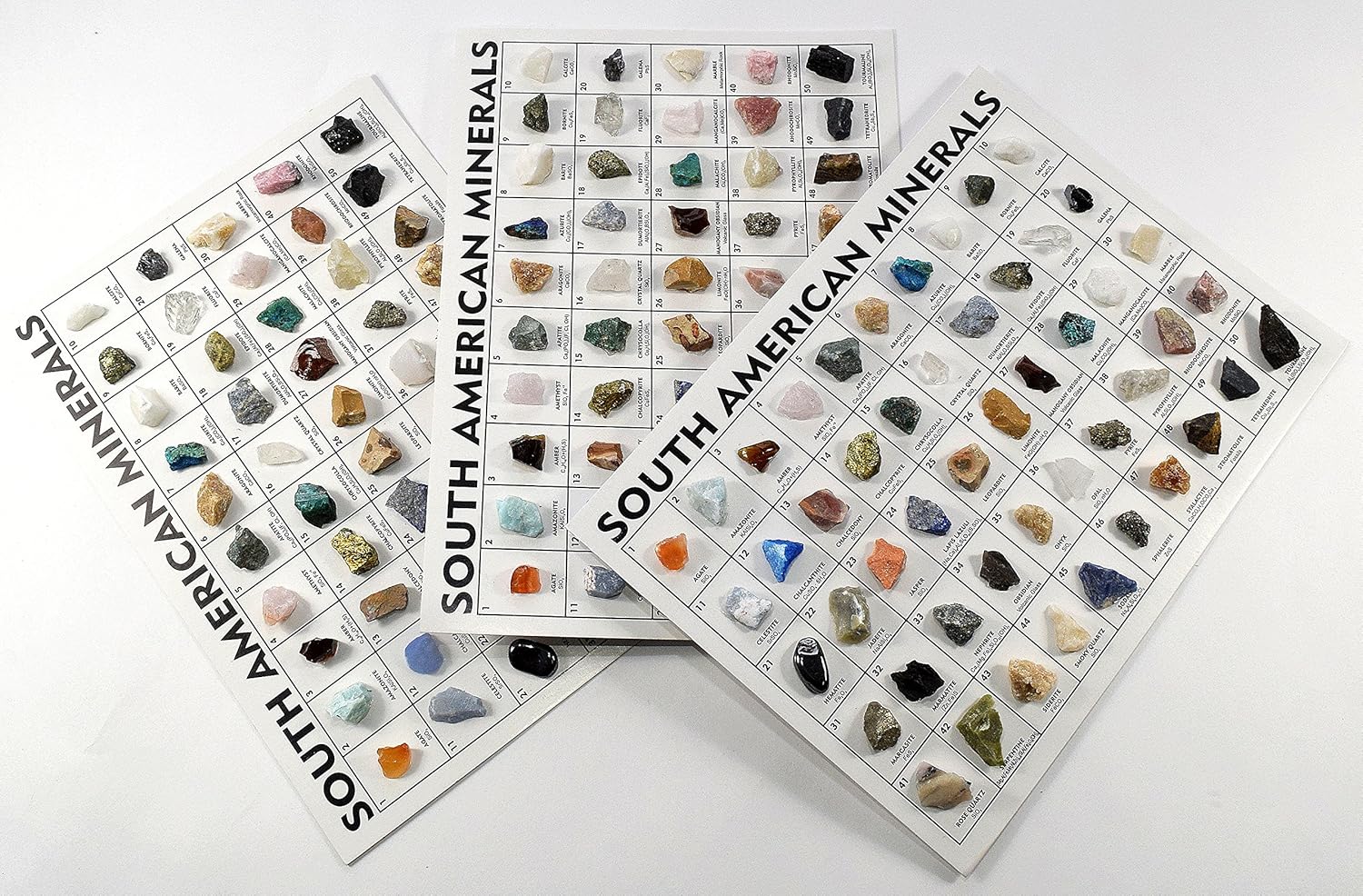 South American Rocks and Minerals Crystal Set of 50pcs