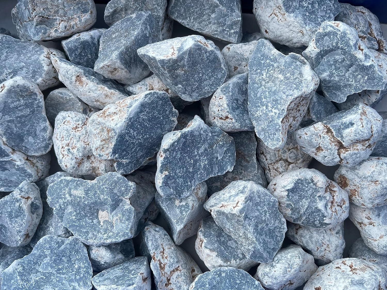 1 Pound Raw Angelite Stones - Natural Rough Angelite for Decor and Energy Work