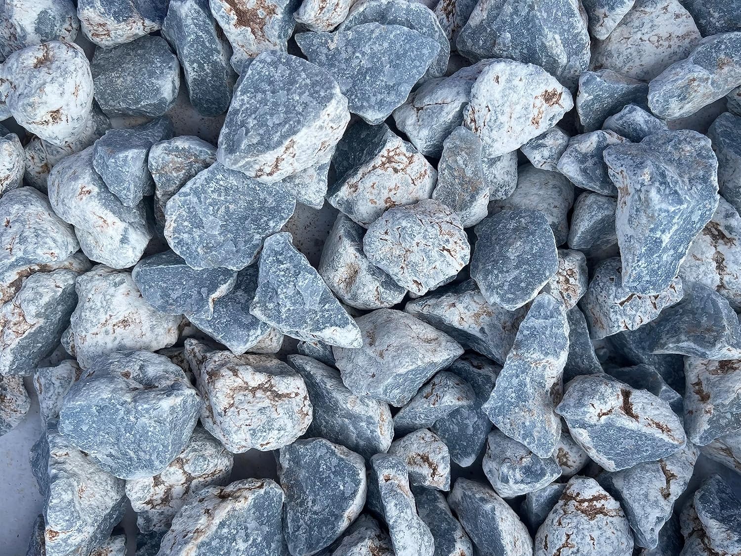 1 Pound Raw Angelite Stones - Natural Rough Angelite for Decor and Energy Work