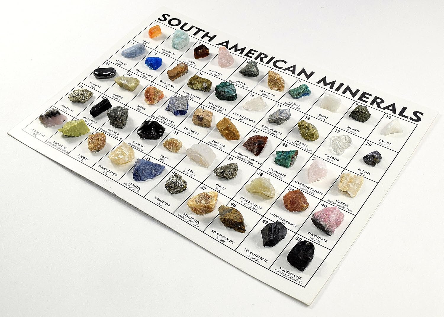 South American Rocks and Minerals Crystal Set of 50pcs