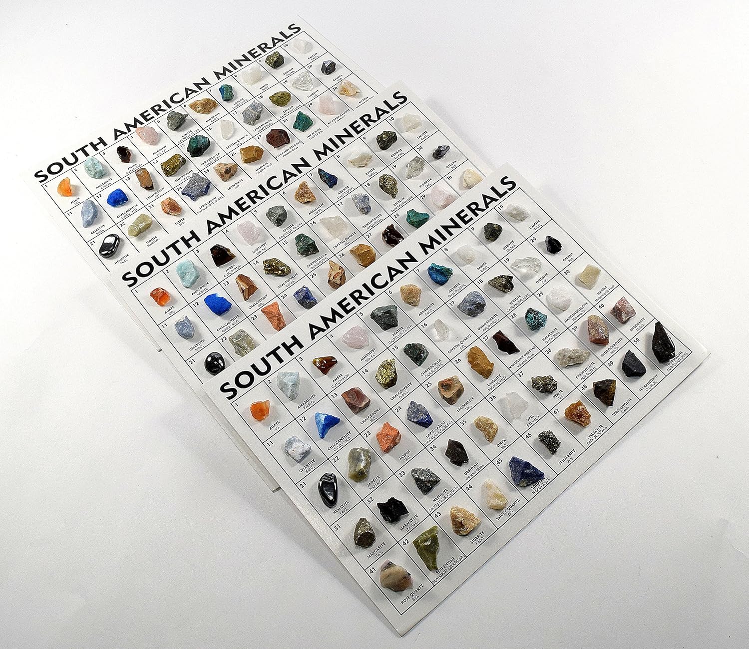 South American Rocks and Minerals Crystal Set of 50pcs